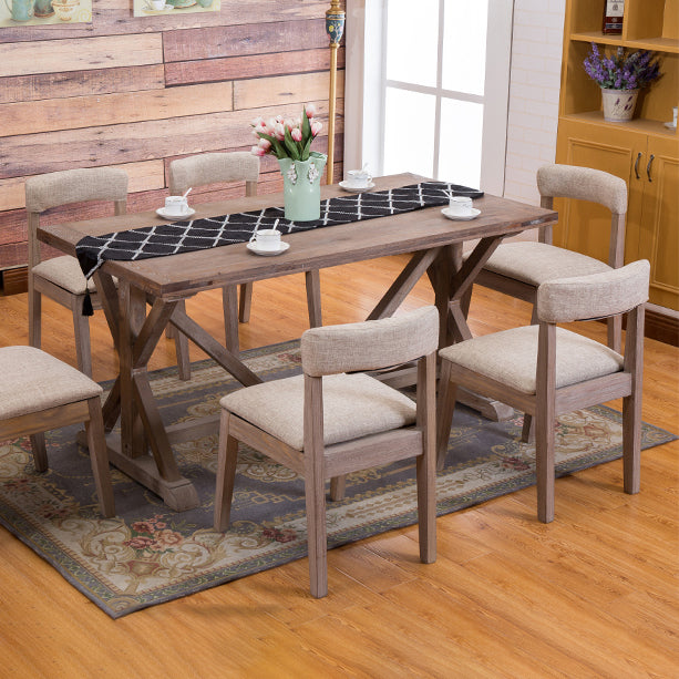 Country Style Solid Wood Dining Room Chair Open Back Dining Side Chair Clearhalo ' kitchen&dining_furn' 'Dining Chairs' 'Dining Tables & Seating' 'dining_chair' 'furn' 'furn_dining_chair' 'Furniture' 'furniture_dining_chair' 'Kitchen & Dining Furniture' 'kitchen' 3672381