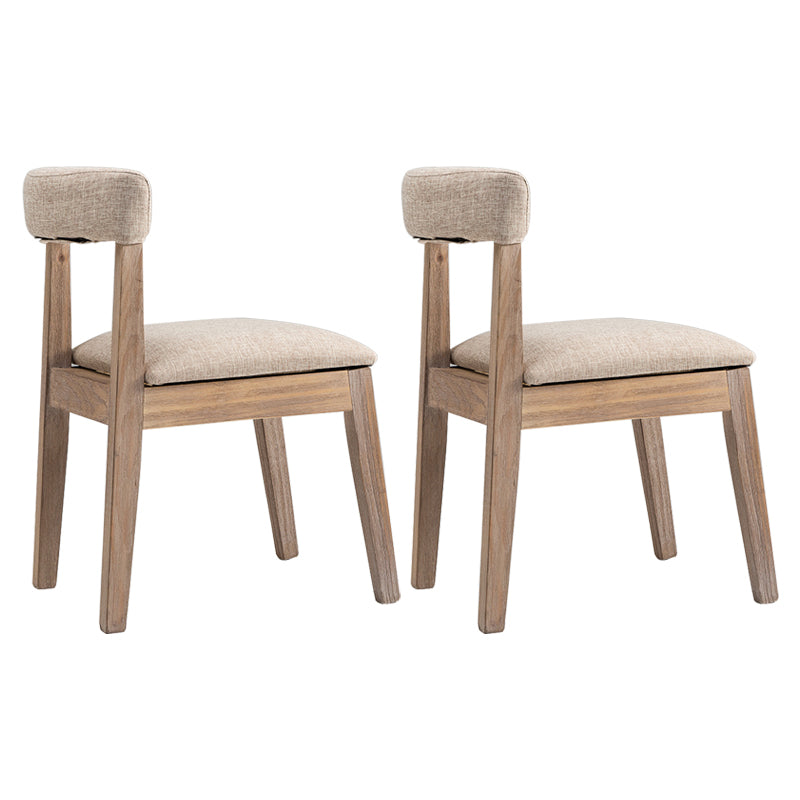 Country Style Solid Wood Dining Room Chair Open Back Dining Side Chair Beige 2 Piece Set Clearhalo ' kitchen&dining_furn' 'Dining Chairs' 'Dining Tables & Seating' 'dining_chair' 'furn' 'furn_dining_chair' 'Furniture' 'furniture_dining_chair' 'Kitchen & Dining Furniture' 'kitchen' 3672386