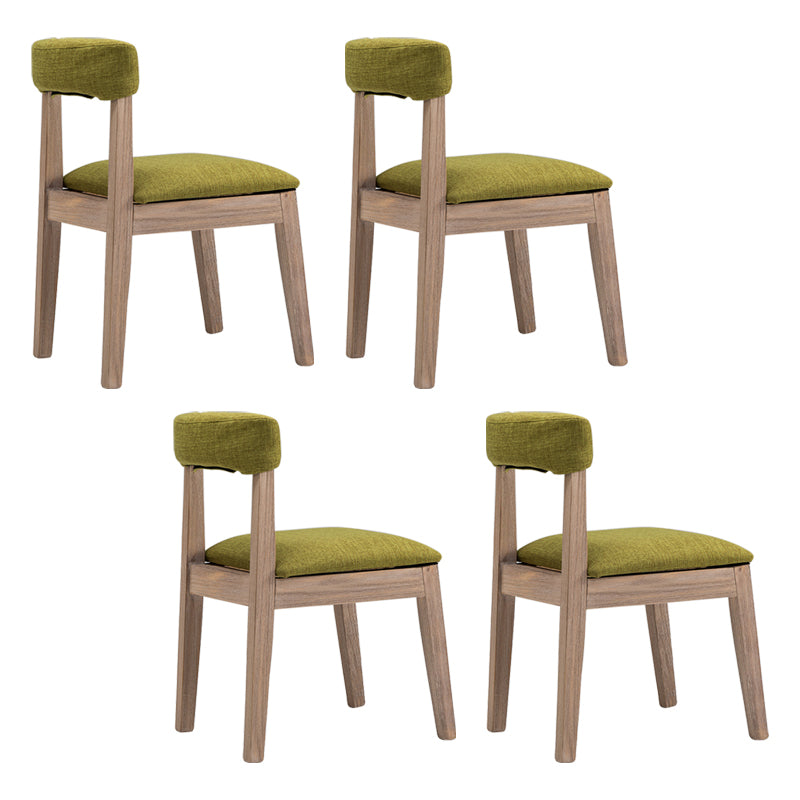 Country Style Solid Wood Dining Room Chair Open Back Dining Side Chair Green 4 Piece Set Clearhalo ' kitchen&dining_furn' 'Dining Chairs' 'Dining Tables & Seating' 'dining_chair' 'furn' 'furn_dining_chair' 'Furniture' 'furniture_dining_chair' 'Kitchen & Dining Furniture' 'kitchen' 3672393