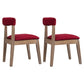 Country Style Solid Wood Dining Room Chair Open Back Dining Side Chair Red 2 Piece Set Clearhalo ' kitchen&dining_furn' 'Dining Chairs' 'Dining Tables & Seating' 'dining_chair' 'furn' 'furn_dining_chair' 'Furniture' 'furniture_dining_chair' 'Kitchen & Dining Furniture' 'kitchen' 3672395