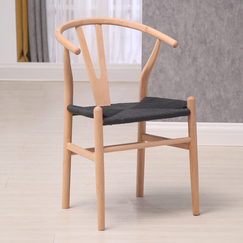 Wood Contemporary Style Dining Arm Chair Indoor-Outdoor Wishbone Chair Clearhalo ' kitchen&dining_furn' 'Dining Chairs' 'Dining Tables & Seating' 'dining_chair' 'furn' 'furn_dining_chair' 'Furniture' 'furniture_dining_chair' 'Kitchen & Dining Furniture' 'kitchen' 3672397