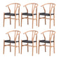 Wood Contemporary Style Dining Arm Chair Indoor-Outdoor Wishbone Chair White-Black 6 Piece Set Clearhalo ' kitchen&dining_furn' 'Dining Chairs' 'Dining Tables & Seating' 'dining_chair' 'furn' 'furn_dining_chair' 'Furniture' 'furniture_dining_chair' 'Kitchen & Dining Furniture' 'kitchen' 3672401