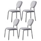 Contemporary Style Metal Dining Room Kitchen Chair Open Back Side Chairs Grey 4 Piece Set Clearhalo ' kitchen&dining_furn' 'Dining Chairs' 'Dining Tables & Seating' 'dining_chair' 'furn' 'furn_dining_chair' 'Furniture' 'furniture_dining_chair' 'Kitchen & Dining Furniture' 'kitchen' 3672430