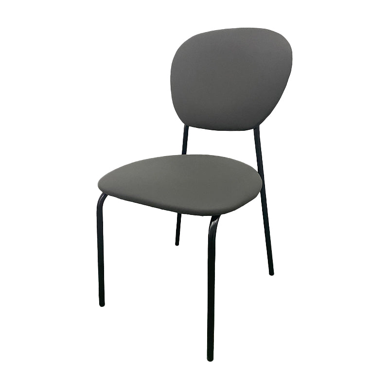 Contemporary Style Metal Dining Room Kitchen Chair Open Back Side Chairs Dark Gray 1 Piece Clearhalo ' kitchen&dining_furn' 'Dining Chairs' 'Dining Tables & Seating' 'dining_chair' 'furn' 'furn_dining_chair' 'Furniture' 'furniture_dining_chair' 'Kitchen & Dining Furniture' 'kitchen' 3672432