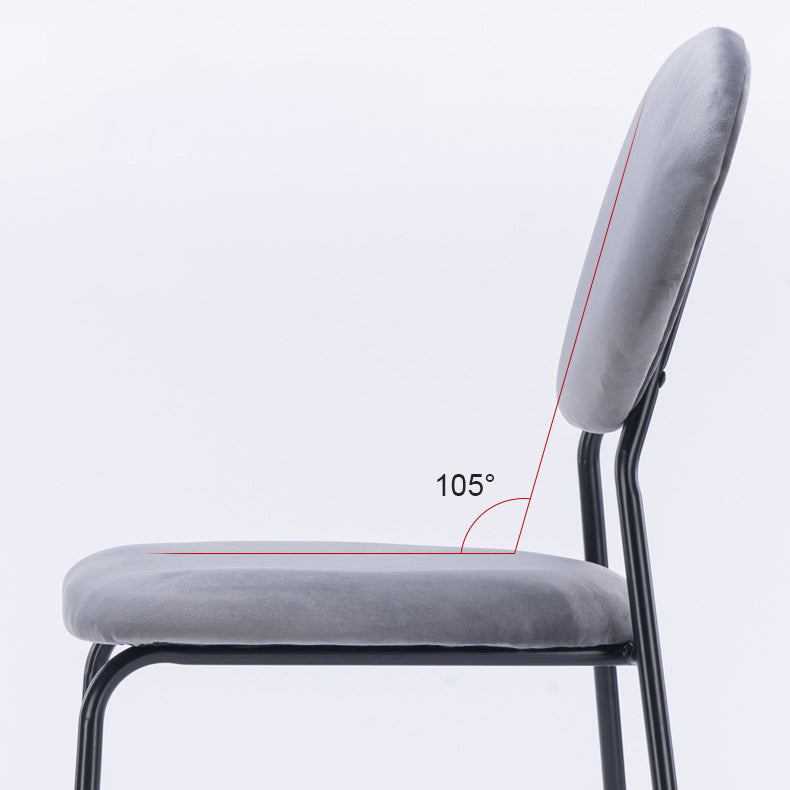 Contemporary Style Metal Dining Room Kitchen Chair Open Back Side Chairs Clearhalo ' kitchen&dining_furn' 'Dining Chairs' 'Dining Tables & Seating' 'dining_chair' 'furn' 'furn_dining_chair' 'Furniture' 'furniture_dining_chair' 'Kitchen & Dining Furniture' 'kitchen' 3672434