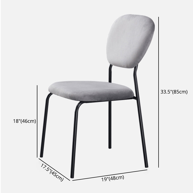 Contemporary Style Metal Dining Room Kitchen Chair Open Back Side Chairs Clearhalo ' kitchen&dining_furn' 'Dining Chairs' 'Dining Tables & Seating' 'dining_chair' 'furn' 'furn_dining_chair' 'Furniture' 'furniture_dining_chair' 'Kitchen & Dining Furniture' 'kitchen' 3672440