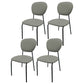 Contemporary Style Metal Dining Room Kitchen Chair Open Back Side Chairs Light Gray 4 Piece Set Clearhalo ' kitchen&dining_furn' 'Dining Chairs' 'Dining Tables & Seating' 'dining_chair' 'furn' 'furn_dining_chair' 'Furniture' 'furniture_dining_chair' 'Kitchen & Dining Furniture' 'kitchen' 3672441