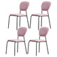 Contemporary Style Metal Dining Room Kitchen Chair Open Back Side Chairs Pink 4 Piece Set Clearhalo ' kitchen&dining_furn' 'Dining Chairs' 'Dining Tables & Seating' 'dining_chair' 'furn' 'furn_dining_chair' 'Furniture' 'furniture_dining_chair' 'Kitchen & Dining Furniture' 'kitchen' 3672447
