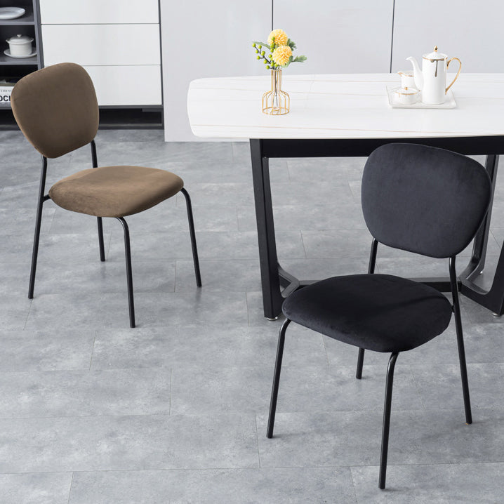 Contemporary Style Metal Dining Room Kitchen Chair Open Back Side Chairs Clearhalo ' kitchen&dining_furn' 'Dining Chairs' 'Dining Tables & Seating' 'dining_chair' 'furn' 'furn_dining_chair' 'Furniture' 'furniture_dining_chair' 'Kitchen & Dining Furniture' 'kitchen' 3672448