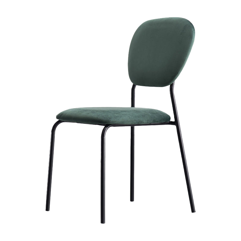 Contemporary Style Metal Dining Room Kitchen Chair Open Back Side Chairs Green 1 Piece Clearhalo ' kitchen&dining_furn' 'Dining Chairs' 'Dining Tables & Seating' 'dining_chair' 'furn' 'furn_dining_chair' 'Furniture' 'furniture_dining_chair' 'Kitchen & Dining Furniture' 'kitchen' 3672449