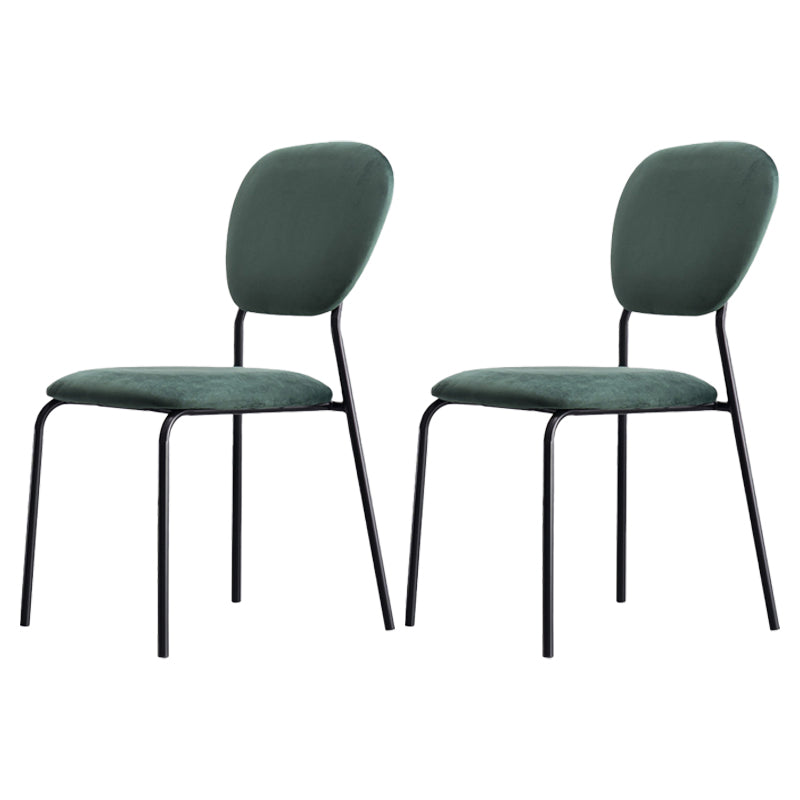 Contemporary Style Metal Dining Room Kitchen Chair Open Back Side Chairs Green 2 Piece Set Clearhalo ' kitchen&dining_furn' 'Dining Chairs' 'Dining Tables & Seating' 'dining_chair' 'furn' 'furn_dining_chair' 'Furniture' 'furniture_dining_chair' 'Kitchen & Dining Furniture' 'kitchen' 3672451