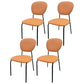 Contemporary Style Metal Dining Room Kitchen Chair Open Back Side Chairs Orange 4 Piece Set Clearhalo ' kitchen&dining_furn' 'Dining Chairs' 'Dining Tables & Seating' 'dining_chair' 'furn' 'furn_dining_chair' 'Furniture' 'furniture_dining_chair' 'Kitchen & Dining Furniture' 'kitchen' 3672458