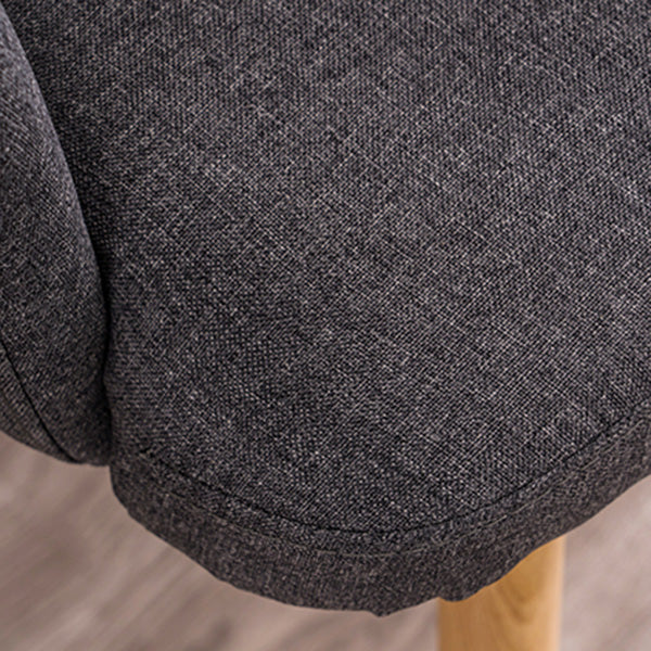 Scandinavian Beech Solid Back Arm Chair Fabric Dining Chair with Natural Legs Clearhalo ' kitchen&dining_furn' 'Dining Chairs' 'Dining Tables & Seating' 'dining_chair' 'furn' 'furn_dining_chair' 'Furniture' 'furniture_dining_chair' 'Kitchen & Dining Furniture' 'kitchen' 3672473