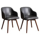Scandinavian Beech Solid Back Arm Chair Fabric Dining Chair with Natural Legs Dark Gray 2 Piece Set Clearhalo ' kitchen&dining_furn' 'Dining Chairs' 'Dining Tables & Seating' 'dining_chair' 'furn' 'furn_dining_chair' 'Furniture' 'furniture_dining_chair' 'Kitchen & Dining Furniture' 'kitchen' 3672480