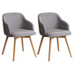 Scandinavian Beech Solid Back Arm Chair Fabric Dining Chair with Natural Legs Light Gray 2 Piece Set Clearhalo ' kitchen&dining_furn' 'Dining Chairs' 'Dining Tables & Seating' 'dining_chair' 'furn' 'furn_dining_chair' 'Furniture' 'furniture_dining_chair' 'Kitchen & Dining Furniture' 'kitchen' 3672483