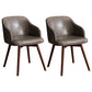 Scandinavian Beech Solid Back Arm Chair Fabric Dining Chair with Natural Legs Silver Gray 2 Piece Set Clearhalo ' kitchen&dining_furn' 'Dining Chairs' 'Dining Tables & Seating' 'dining_chair' 'furn' 'furn_dining_chair' 'Furniture' 'furniture_dining_chair' 'Kitchen & Dining Furniture' 'kitchen' 3672486