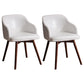 Scandinavian Beech Solid Back Arm Chair Fabric Dining Chair with Natural Legs White 2 Piece Set Clearhalo ' kitchen&dining_furn' 'Dining Chairs' 'Dining Tables & Seating' 'dining_chair' 'furn' 'furn_dining_chair' 'Furniture' 'furniture_dining_chair' 'Kitchen & Dining Furniture' 'kitchen' 3672489