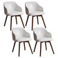 Scandinavian Beech Solid Back Arm Chair Fabric Dining Chair with Natural Legs White 4 Piece Set Clearhalo ' kitchen&dining_furn' 'Dining Chairs' 'Dining Tables & Seating' 'dining_chair' 'furn' 'furn_dining_chair' 'Furniture' 'furniture_dining_chair' 'Kitchen & Dining Furniture' 'kitchen' 3672490