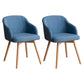 Scandinavian Beech Solid Back Arm Chair Fabric Dining Chair with Natural Legs Light Blue 2 Piece Set Clearhalo ' kitchen&dining_furn' 'Dining Chairs' 'Dining Tables & Seating' 'dining_chair' 'furn' 'furn_dining_chair' 'Furniture' 'furniture_dining_chair' 'Kitchen & Dining Furniture' 'kitchen' 3672498