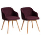 Scandinavian Beech Solid Back Arm Chair Fabric Dining Chair with Natural Legs Purple 2 Piece Set Clearhalo ' kitchen&dining_furn' 'Dining Chairs' 'Dining Tables & Seating' 'dining_chair' 'furn' 'furn_dining_chair' 'Furniture' 'furniture_dining_chair' 'Kitchen & Dining Furniture' 'kitchen' 3672501