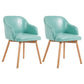 Scandinavian Beech Solid Back Arm Chair Fabric Dining Chair with Natural Legs Turquoise 2 Piece Set Clearhalo ' kitchen&dining_furn' 'Dining Chairs' 'Dining Tables & Seating' 'dining_chair' 'furn' 'furn_dining_chair' 'Furniture' 'furniture_dining_chair' 'Kitchen & Dining Furniture' 'kitchen' 3672515