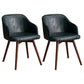 Scandinavian Beech Solid Back Arm Chair Fabric Dining Chair with Natural Legs Dark Green 2 Piece Set Clearhalo ' kitchen&dining_furn' 'Dining Chairs' 'Dining Tables & Seating' 'dining_chair' 'furn' 'furn_dining_chair' 'Furniture' 'furniture_dining_chair' 'Kitchen & Dining Furniture' 'kitchen' 3672521