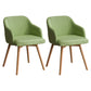 Scandinavian Beech Solid Back Arm Chair Fabric Dining Chair with Natural Legs Fruit Green 2 Piece Set Clearhalo ' kitchen&dining_furn' 'Dining Chairs' 'Dining Tables & Seating' 'dining_chair' 'furn' 'furn_dining_chair' 'Furniture' 'furniture_dining_chair' 'Kitchen & Dining Furniture' 'kitchen' 3672524