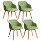 Scandinavian Beech Solid Back Arm Chair Fabric Dining Chair with Natural Legs Fruit Green 4 Piece Set Clearhalo ' kitchen&dining_furn' 'Dining Chairs' 'Dining Tables & Seating' 'dining_chair' 'furn' 'furn_dining_chair' 'Furniture' 'furniture_dining_chair' 'Kitchen & Dining Furniture' 'kitchen' 3672525