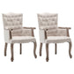 Farmhouse Wood Dining Chair Upholstered Arm Chair with 4 Grey Legs for Dining Room Off-White 2 Piece Set Clearhalo ' kitchen&dining_furn' 'Dining Chairs' 'Dining Tables & Seating' 'dining_chair' 'furn' 'furn_dining_chair' 'Furniture' 'furniture_dining_chair' 'Kitchen & Dining Furniture' 'kitchen' 3672531