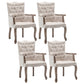 Farmhouse Wood Dining Chair Upholstered Arm Chair with 4 Grey Legs for Dining Room Off-White 4 Piece Set Clearhalo ' kitchen&dining_furn' 'Dining Chairs' 'Dining Tables & Seating' 'dining_chair' 'furn' 'furn_dining_chair' 'Furniture' 'furniture_dining_chair' 'Kitchen & Dining Furniture' 'kitchen' 3672533