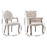 Farmhouse Wood Dining Chair Upholstered Arm Chair with 4 Grey Legs for Dining Room Clearhalo ' kitchen&dining_furn' 'Dining Chairs' 'Dining Tables & Seating' 'dining_chair' 'furn' 'furn_dining_chair' 'Furniture' 'furniture_dining_chair' 'Kitchen & Dining Furniture' 'kitchen' 3672543