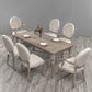 Farmhouse Wood Dining Chair Upholstered Arm Chair with 4 Grey Legs for Dining Room Clearhalo ' kitchen&dining_furn' 'Dining Chairs' 'Dining Tables & Seating' 'dining_chair' 'furn' 'furn_dining_chair' 'Furniture' 'furniture_dining_chair' 'Kitchen & Dining Furniture' 'kitchen' 3672544