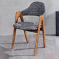 Scandinavian Rubberwood Open Arm Chair Upholstered Dining Chair with Wood Legs Clearhalo ' kitchen&dining_furn' 'Dining Chairs' 'Dining Tables & Seating' 'dining_chair' 'furn' 'furn_dining_chair' 'Furniture' 'furniture_dining_chair' 'Kitchen & Dining Furniture' 'kitchen' 3672545