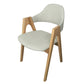 Scandinavian Rubberwood Open Arm Chair Upholstered Dining Chair with Wood Legs Light Gray 1 Piece Clearhalo ' kitchen&dining_furn' 'Dining Chairs' 'Dining Tables & Seating' 'dining_chair' 'furn' 'furn_dining_chair' 'Furniture' 'furniture_dining_chair' 'Kitchen & Dining Furniture' 'kitchen' 3672567
