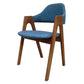 Scandinavian Rubberwood Open Arm Chair Upholstered Dining Chair with Wood Legs Blue 1 Piece Clearhalo ' kitchen&dining_furn' 'Dining Chairs' 'Dining Tables & Seating' 'dining_chair' 'furn' 'furn_dining_chair' 'Furniture' 'furniture_dining_chair' 'Kitchen & Dining Furniture' 'kitchen' 3672570