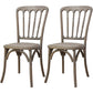 Wood Farmhouse Restaurant Side Chair Slat Back Vintage Tone Dining Chair Grey 2 Piece Set Clearhalo ' kitchen&dining_furn' 'Dining Chairs' 'Dining Tables & Seating' 'dining_chair' 'furn' 'furn_dining_chair' 'Furniture' 'furniture_dining_chair' 'Kitchen & Dining Furniture' 'kitchen' 3672586