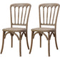 Wood Farmhouse Restaurant Side Chair Slat Back Vintage Tone Dining Chair Brown 2 Piece Set Clearhalo ' kitchen&dining_furn' 'Dining Chairs' 'Dining Tables & Seating' 'dining_chair' 'furn' 'furn_dining_chair' 'Furniture' 'furniture_dining_chair' 'Kitchen & Dining Furniture' 'kitchen' 3672591
