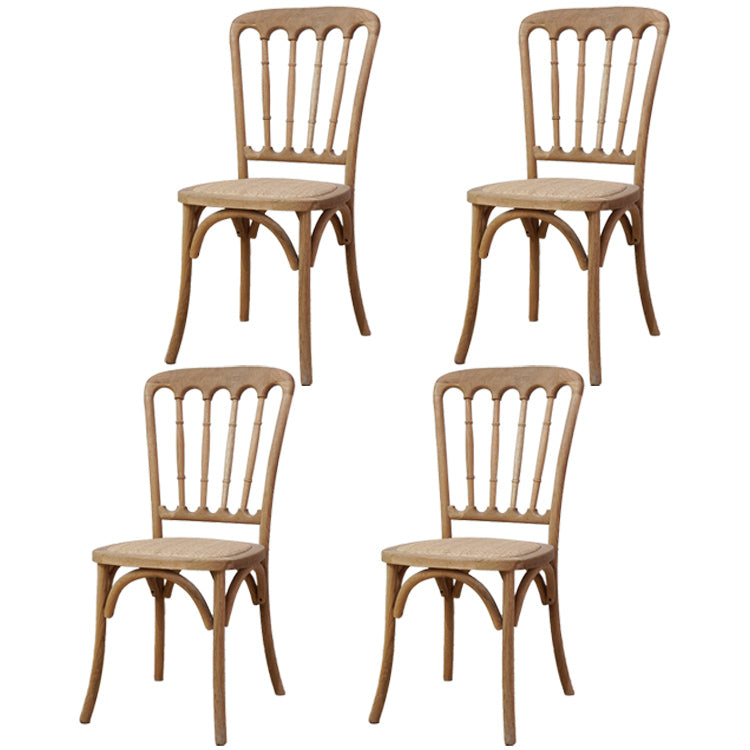 Wood Farmhouse Restaurant Side Chair Slat Back Vintage Tone Dining Chair Wood 4 Piece Set Clearhalo ' kitchen&dining_furn' 'Dining Chairs' 'Dining Tables & Seating' 'dining_chair' 'furn' 'furn_dining_chair' 'Furniture' 'furniture_dining_chair' 'Kitchen & Dining Furniture' 'kitchen' 3672599