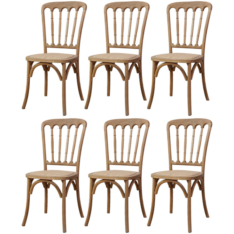 Wood Farmhouse Restaurant Side Chair Slat Back Vintage Tone Dining Chair Wood 6 Piece Set Clearhalo ' kitchen&dining_furn' 'Dining Chairs' 'Dining Tables & Seating' 'dining_chair' 'furn' 'furn_dining_chair' 'Furniture' 'furniture_dining_chair' 'Kitchen & Dining Furniture' 'kitchen' 3672602