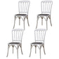Wood Farmhouse Restaurant Side Chair Slat Back Vintage Tone Dining Chair White 4 Piece Set Clearhalo ' kitchen&dining_furn' 'Dining Chairs' 'Dining Tables & Seating' 'dining_chair' 'furn' 'furn_dining_chair' 'Furniture' 'furniture_dining_chair' 'Kitchen & Dining Furniture' 'kitchen' 3672605