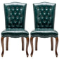Wood Traditional Dining Side Chair with Color Cushion Parsons Chair for Home Blackish Green 2 Piece Set Clearhalo ' kitchen&dining_furn' 'Dining Chairs' 'Dining Tables & Seating' 'dining_chair' 'furn' 'furn_dining_chair' 'Furniture' 'furniture_dining_chair' 'Kitchen & Dining Furniture' 'kitchen' 3672613
