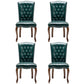 Wood Traditional Dining Side Chair with Color Cushion Parsons Chair for Home Blackish Green 4 Piece Set Clearhalo ' kitchen&dining_furn' 'Dining Chairs' 'Dining Tables & Seating' 'dining_chair' 'furn' 'furn_dining_chair' 'Furniture' 'furniture_dining_chair' 'Kitchen & Dining Furniture' 'kitchen' 3672615