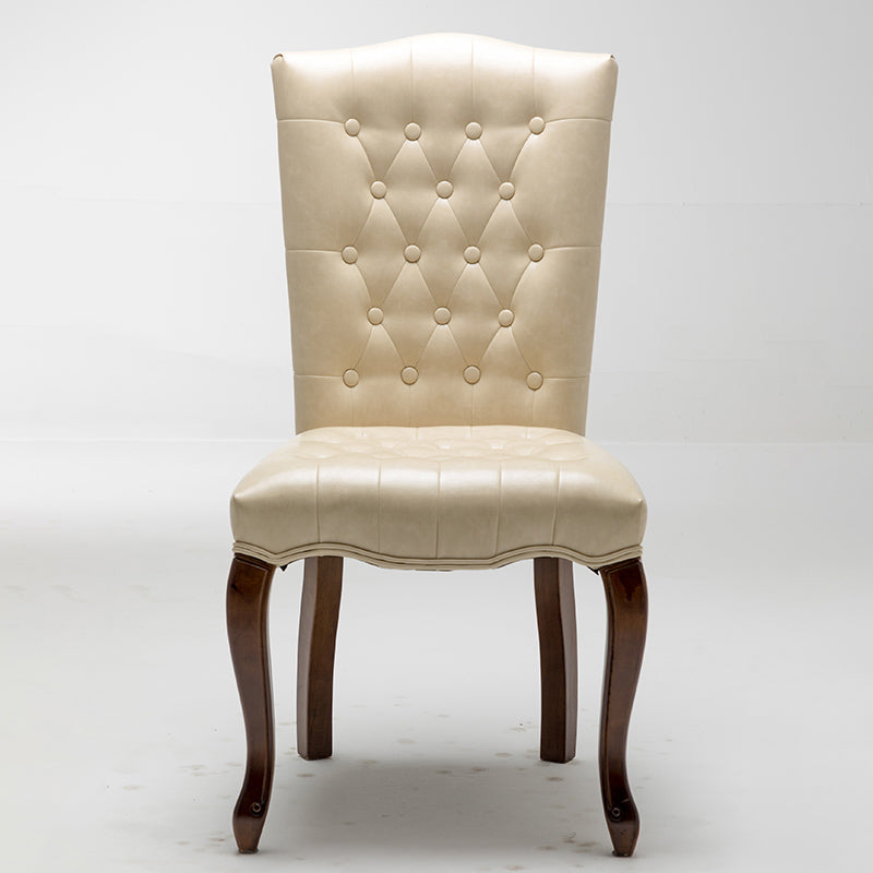 Wood Traditional Dining Side Chair with Color Cushion Parsons Chair for Home Off-White 1 Piece Clearhalo ' kitchen&dining_furn' 'Dining Chairs' 'Dining Tables & Seating' 'dining_chair' 'furn' 'furn_dining_chair' 'Furniture' 'furniture_dining_chair' 'Kitchen & Dining Furniture' 'kitchen' 3672616