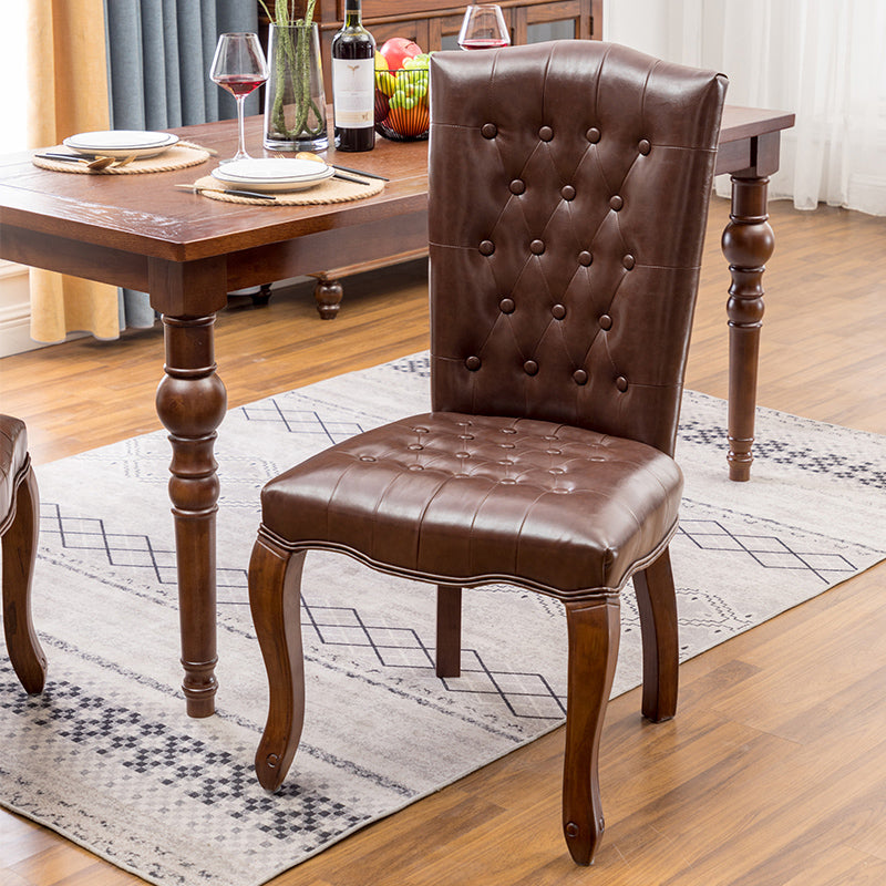 Wood Traditional Dining Side Chair with Color Cushion Parsons Chair for Home Clearhalo ' kitchen&dining_furn' 'Dining Chairs' 'Dining Tables & Seating' 'dining_chair' 'furn' 'furn_dining_chair' 'Furniture' 'furniture_dining_chair' 'Kitchen & Dining Furniture' 'kitchen' 3672617