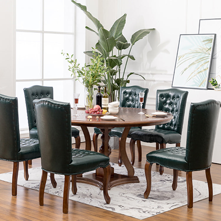 Wood Traditional Dining Side Chair with Color Cushion Parsons Chair for Home Clearhalo ' kitchen&dining_furn' 'Dining Chairs' 'Dining Tables & Seating' 'dining_chair' 'furn' 'furn_dining_chair' 'Furniture' 'furniture_dining_chair' 'Kitchen & Dining Furniture' 'kitchen' 3672631