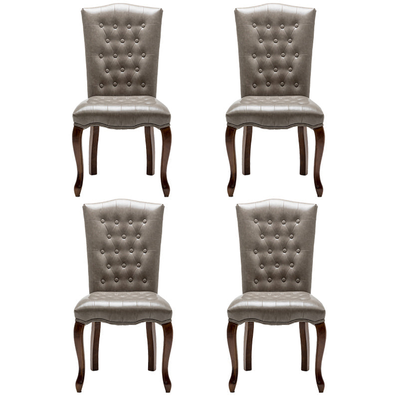 Wood Traditional Dining Side Chair with Color Cushion Parsons Chair for Home Light Gray 4 Piece Set Clearhalo ' kitchen&dining_furn' 'Dining Chairs' 'Dining Tables & Seating' 'dining_chair' 'furn' 'furn_dining_chair' 'Furniture' 'furniture_dining_chair' 'Kitchen & Dining Furniture' 'kitchen' 3672633