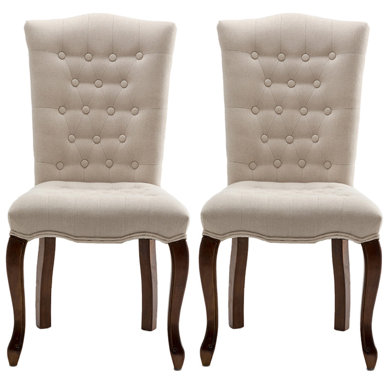Wood Traditional Dining Side Chair with Color Cushion Parsons Chair for Home Beige 2 Piece Set Clearhalo ' kitchen&dining_furn' 'Dining Chairs' 'Dining Tables & Seating' 'dining_chair' 'furn' 'furn_dining_chair' 'Furniture' 'furniture_dining_chair' 'Kitchen & Dining Furniture' 'kitchen' 3672639