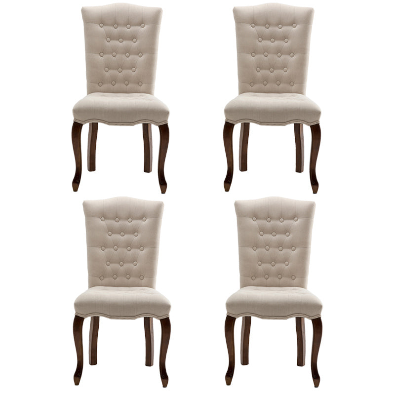 Wood Traditional Dining Side Chair with Color Cushion Parsons Chair for Home Beige 4 Piece Set Clearhalo ' kitchen&dining_furn' 'Dining Chairs' 'Dining Tables & Seating' 'dining_chair' 'furn' 'furn_dining_chair' 'Furniture' 'furniture_dining_chair' 'Kitchen & Dining Furniture' 'kitchen' 3672640