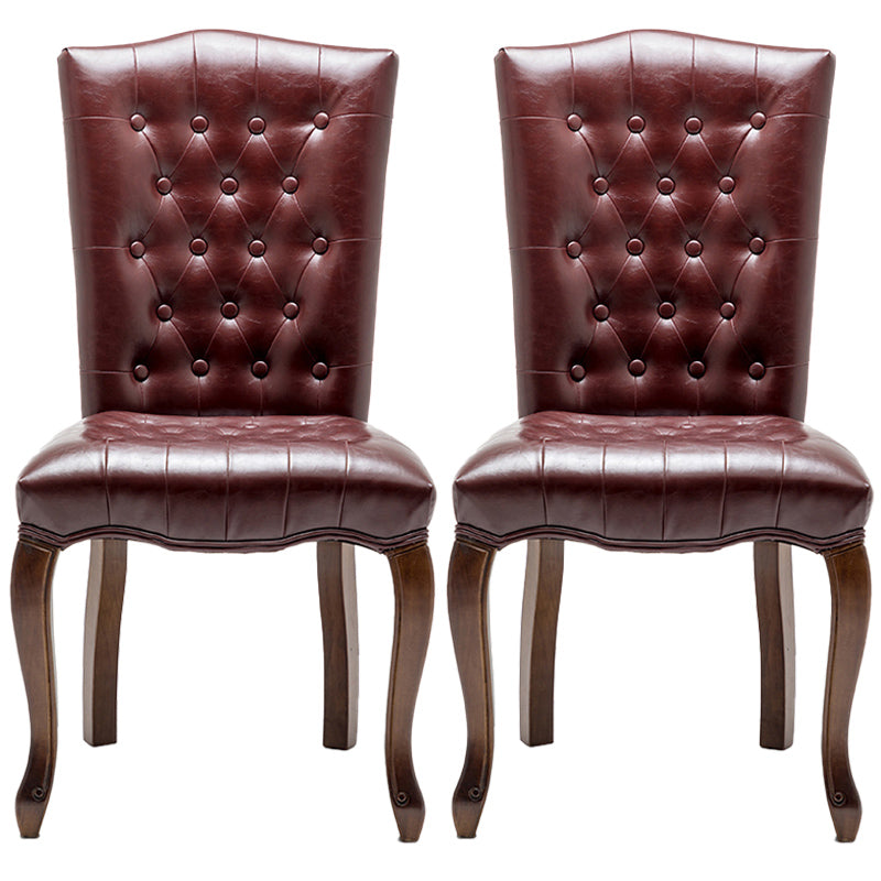 Wood Traditional Dining Side Chair with Color Cushion Parsons Chair for Home Red 2 Piece Set Clearhalo ' kitchen&dining_furn' 'Dining Chairs' 'Dining Tables & Seating' 'dining_chair' 'furn' 'furn_dining_chair' 'Furniture' 'furniture_dining_chair' 'Kitchen & Dining Furniture' 'kitchen' 3672645