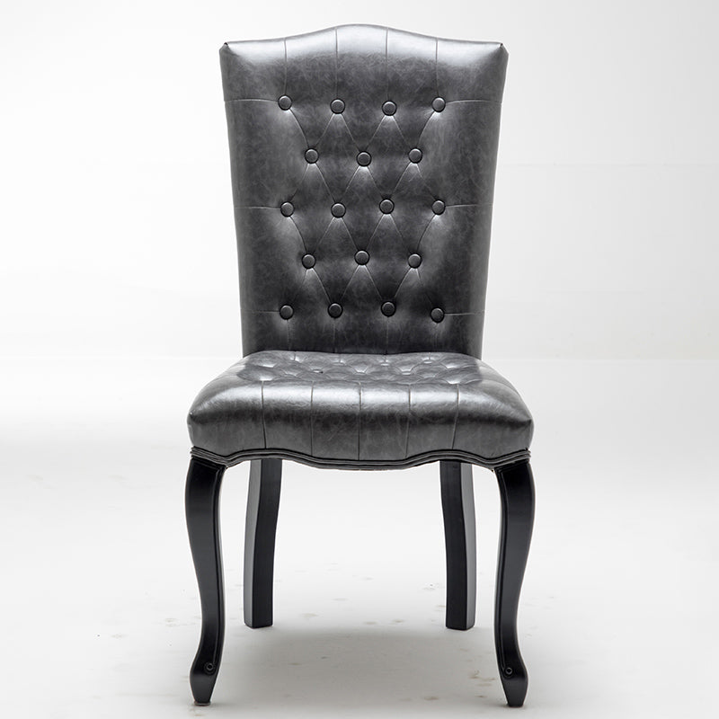 Wood Traditional Dining Side Chair with Color Cushion Parsons Chair for Home Dark Gray 1 Piece Clearhalo ' kitchen&dining_furn' 'Dining Chairs' 'Dining Tables & Seating' 'dining_chair' 'furn' 'furn_dining_chair' 'Furniture' 'furniture_dining_chair' 'Kitchen & Dining Furniture' 'kitchen' 3672647